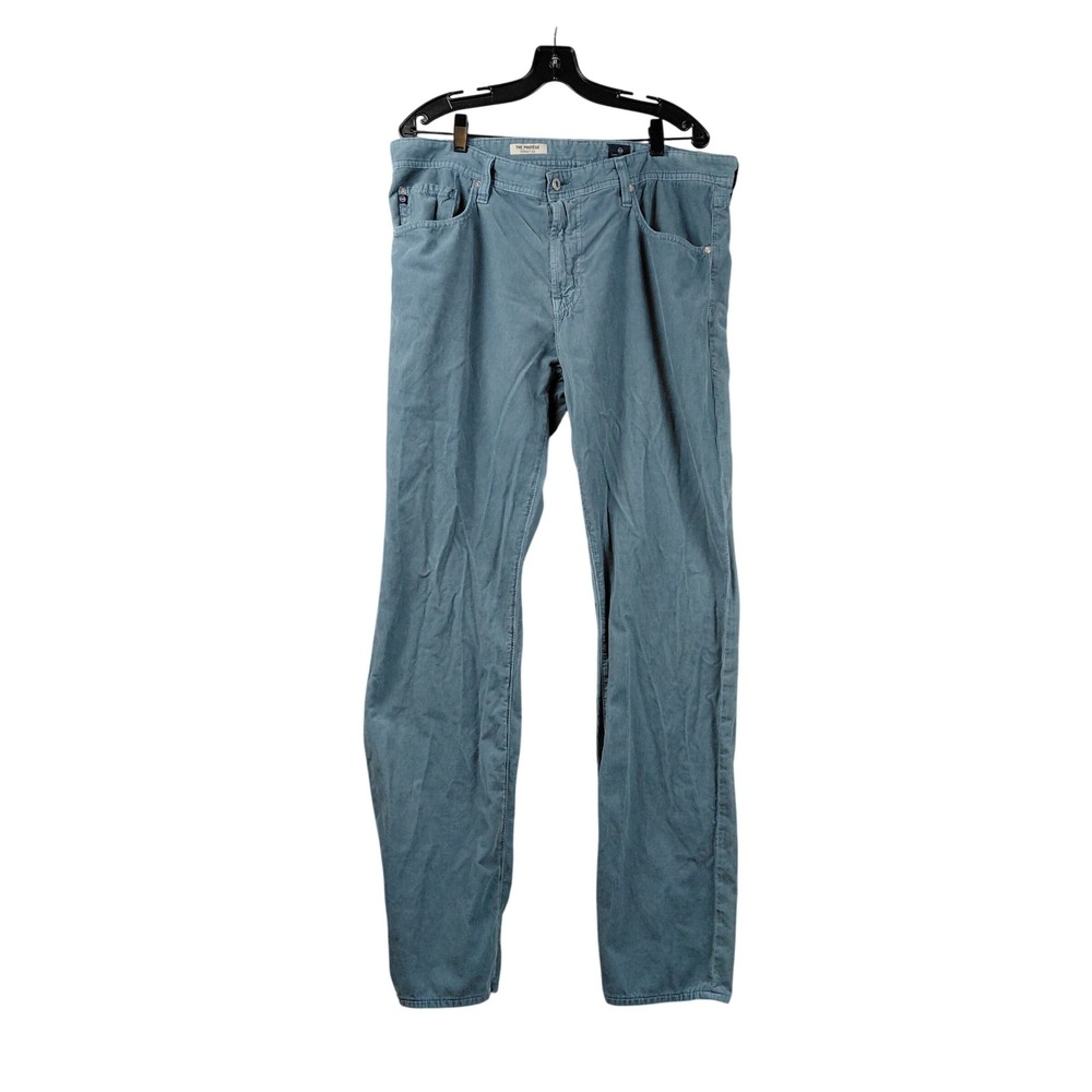 AG Adriano Goldschmied The Protege Straight Leg Corduroy Pants Mens 38 Blue